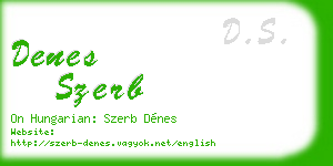 denes szerb business card